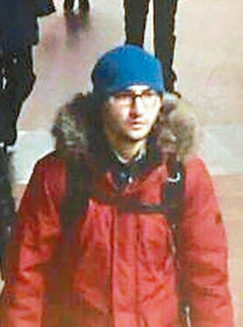 俄國電台取得的畫面顯示，聖彼得堡地鐵恐攻案凶嫌扎里洛夫三日出現在地鐵站。p1155-a1-02Web only