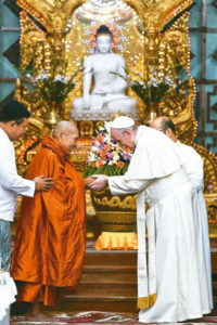 教宗方濟各拜會緬甸國家佛教最高委員會主席