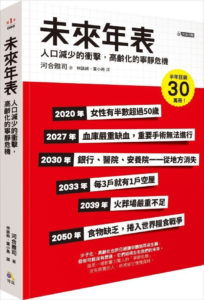 日本人口研究專家河合雅司新書「未來年表」